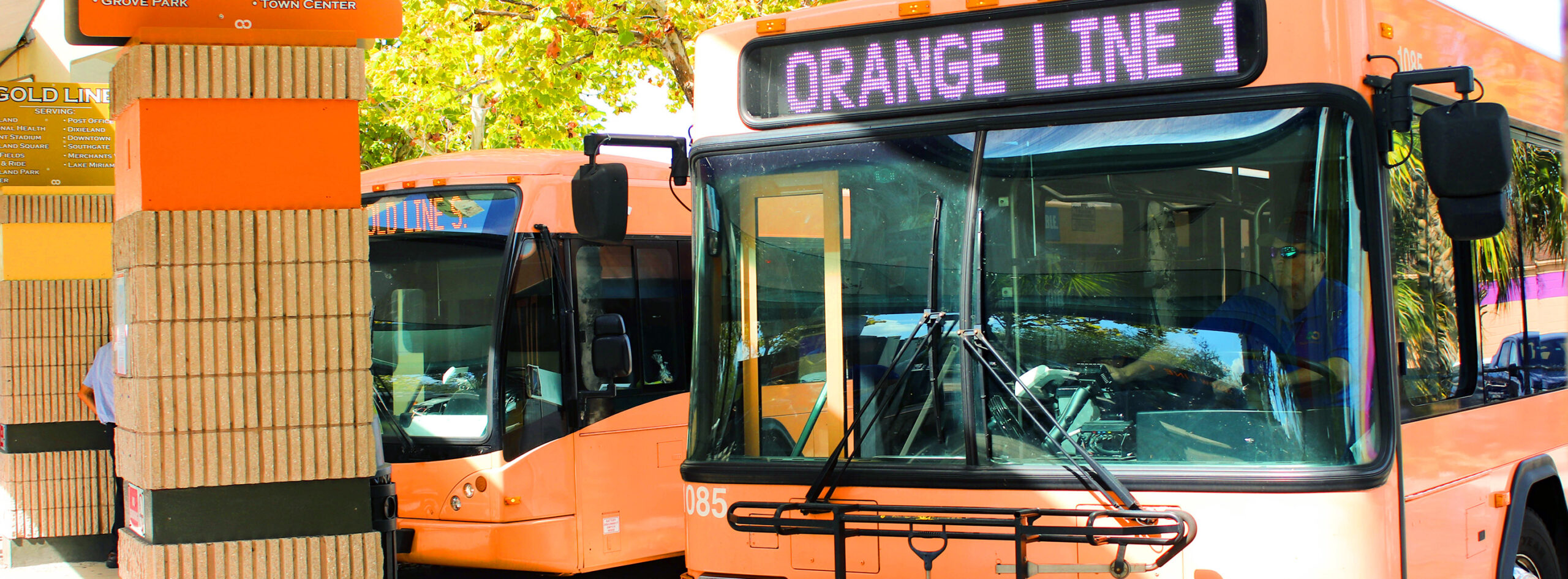 Masthead image - Citrus Connector buses parked.