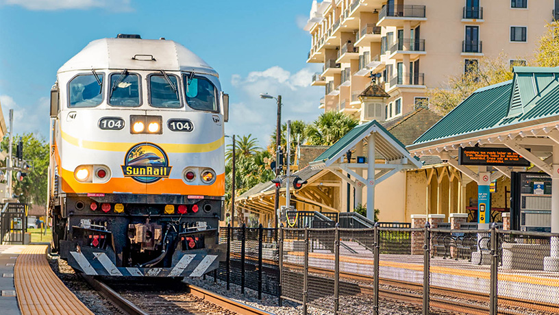 Landing Page image - Kissimmee Station and SunRail Train