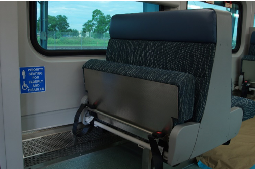 SunRail Train Flip-up seats