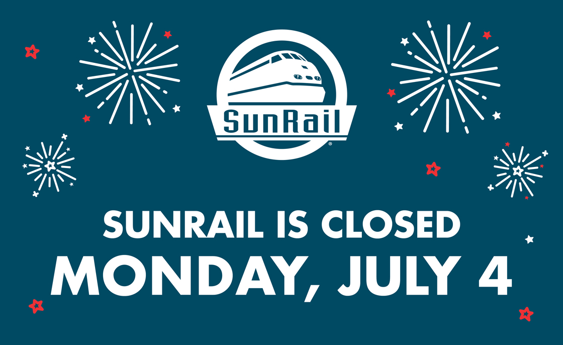 SunRail is Closed Monday, July 4
