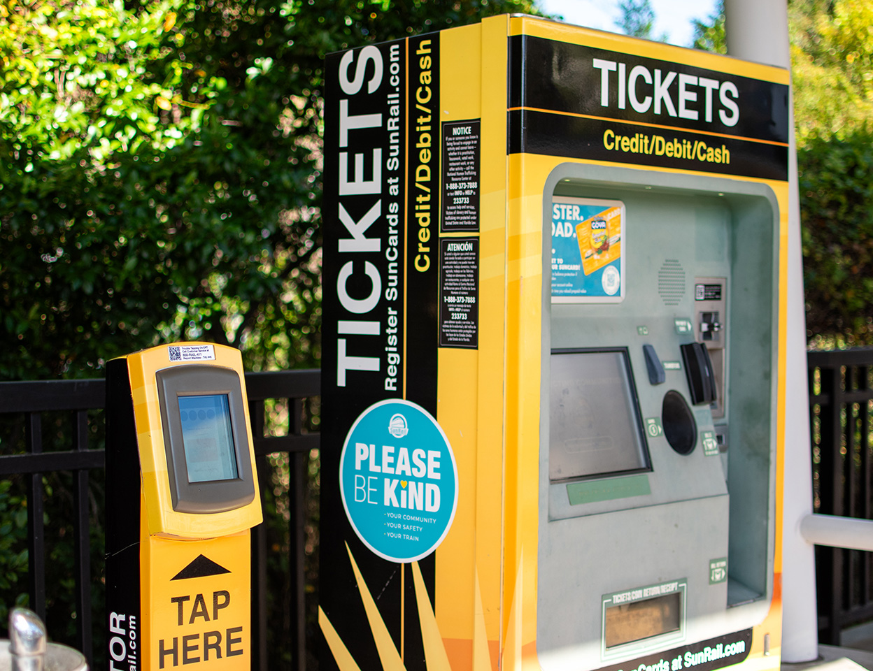 Ticket Validation Unit (TVU) and Ticket Vending Machine (TVM) at Maitland Station.