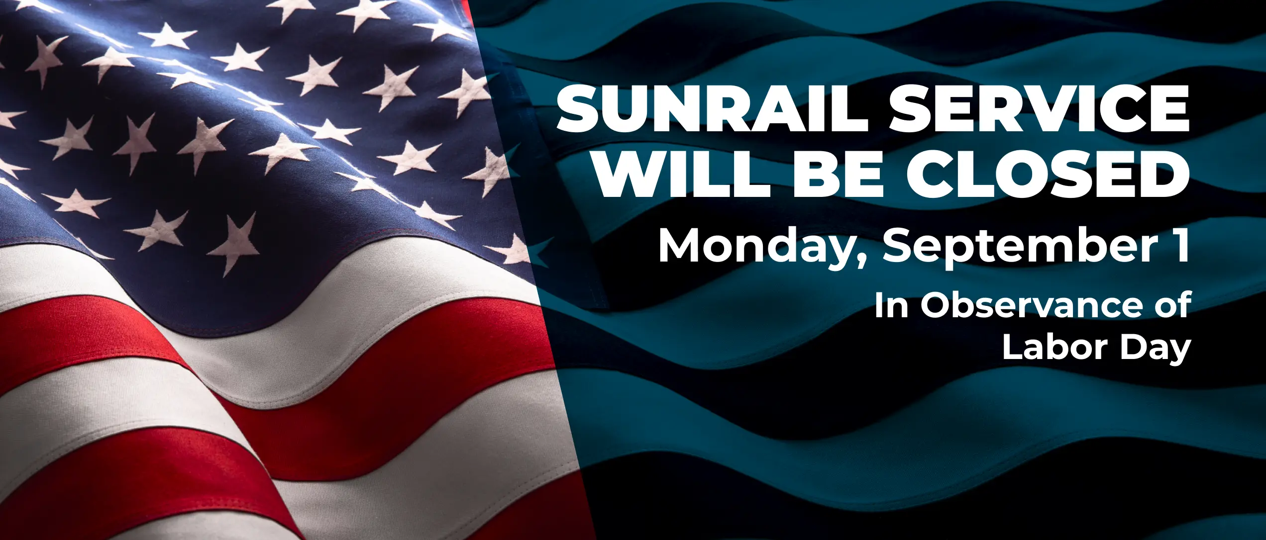 SunRail Service Will Be Closed Monday, September 1 In Observance of Labor Day