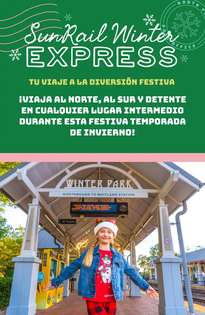SunRail Winter Express - Your Ride To Festive Fun. Travel North, South, And stop Everywhere In Between this festive Winter season!