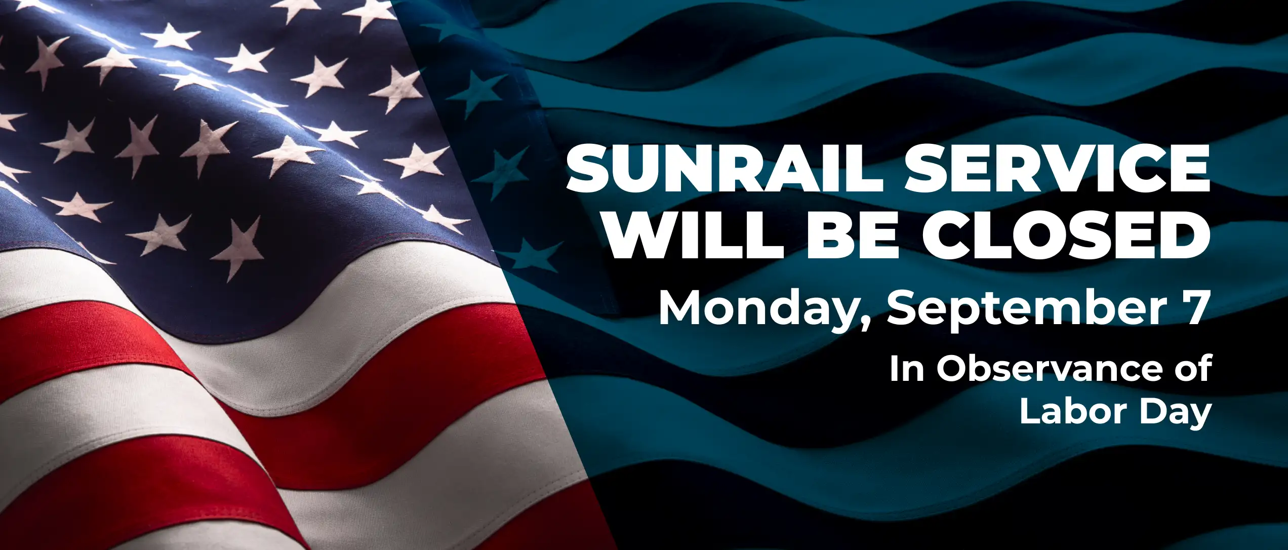 SunRail Service Will Be Closed Monday, September 7 In Observance of Labor Day